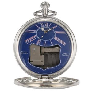 Vintage Blauw Muzikaal Zakhorloge