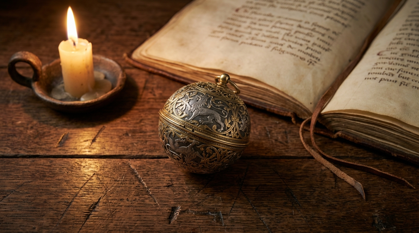 Een van de oudste zakhorloges ter wereld, het Pomander horloge uit de 16e eeuw.